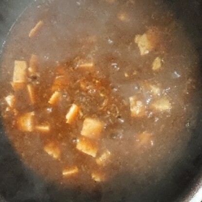 麻婆豆腐のレシピは幅広いですが旨けりゃO.K.です、味付け参考になりました。